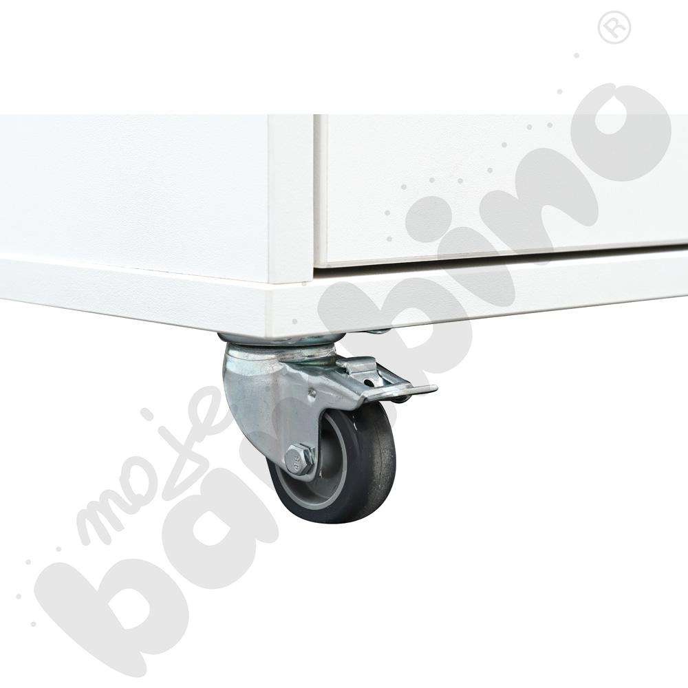 Mobilna szafka Comodo z siedziskiem - biała