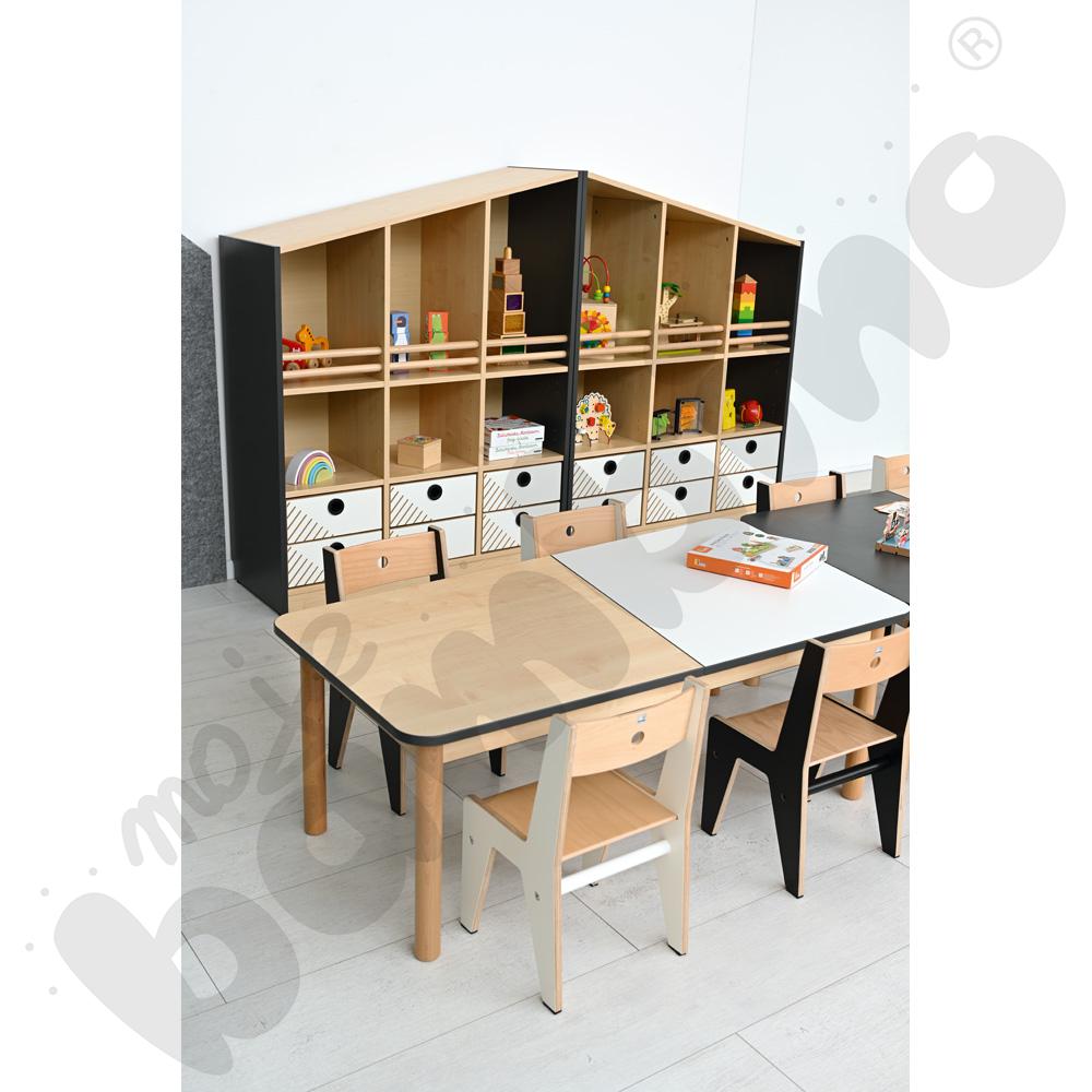 Blat stołu FLO szer. 131 cm biało-klonowy