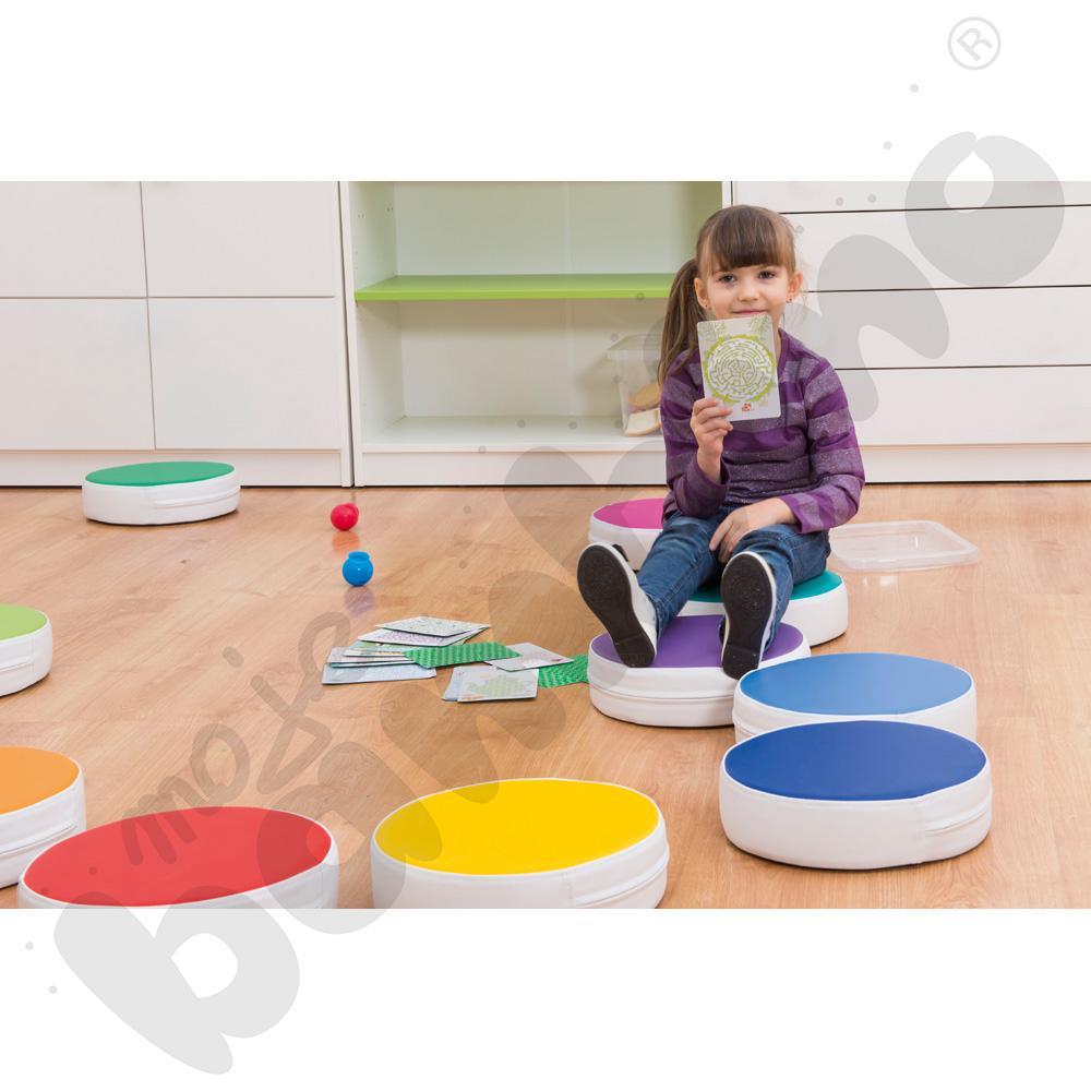 Zestaw 12 okrągłych pufek