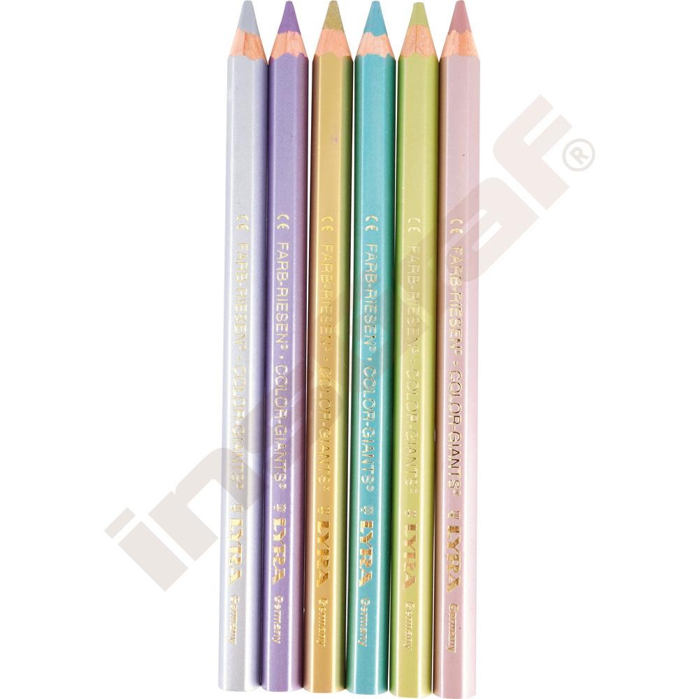 Farbičky Color Giants metalické 6 ks