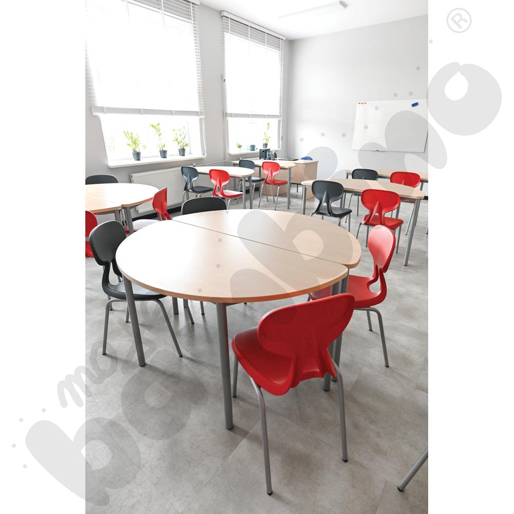 Krzesło Colores rozm. 6 czerwone, stelaż aluminium