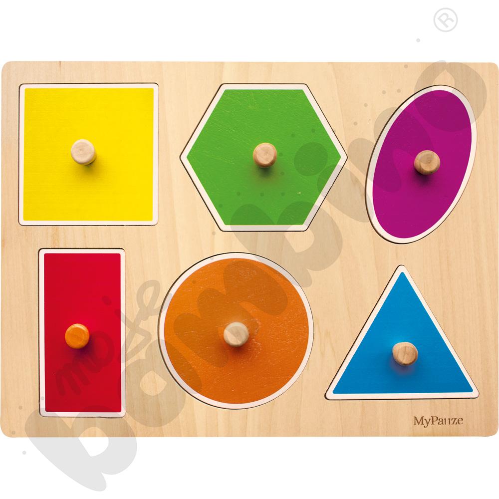 Kolorowe kształty - układanka z uchwytami