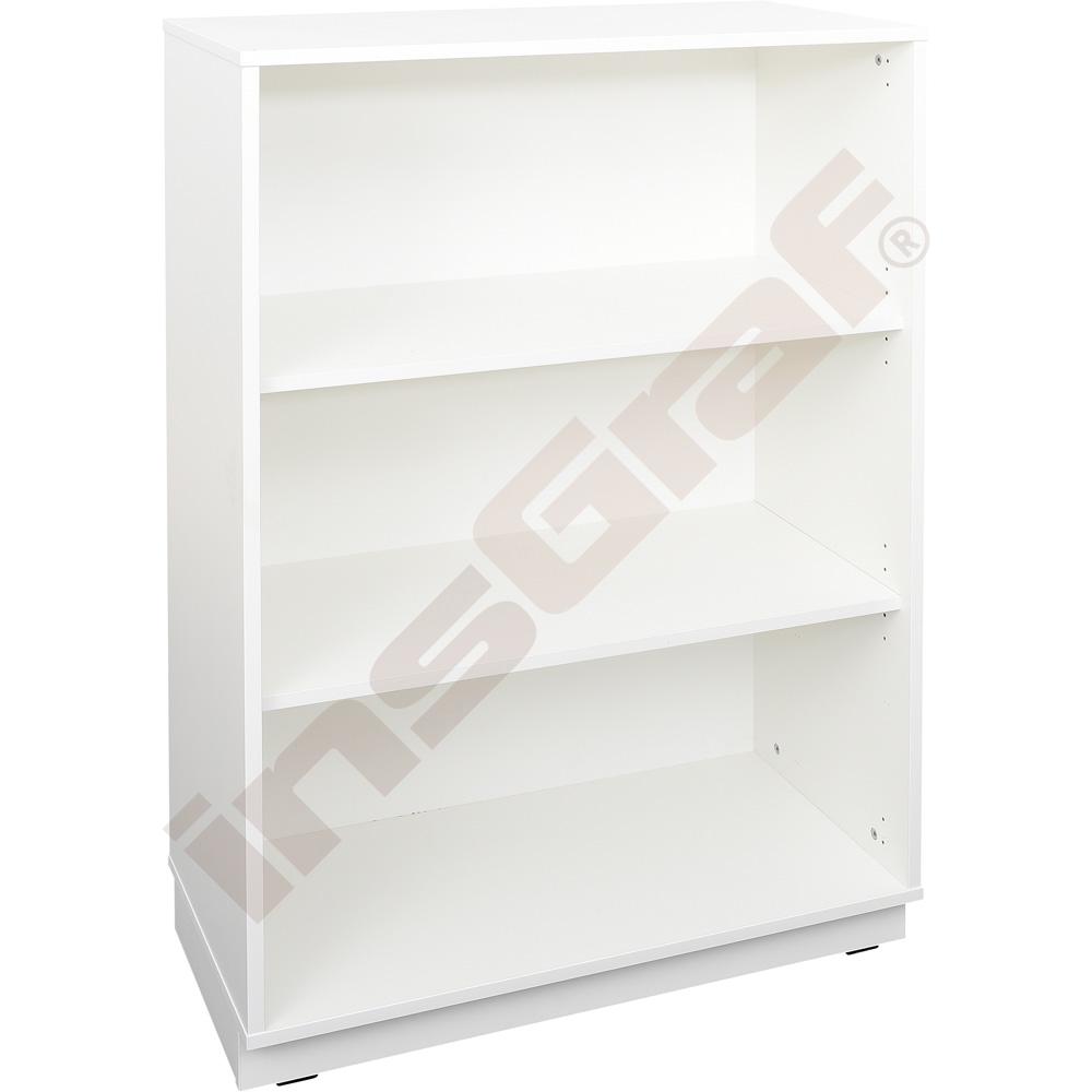 Quadro - skříňka L se 2 policemi, bílá 