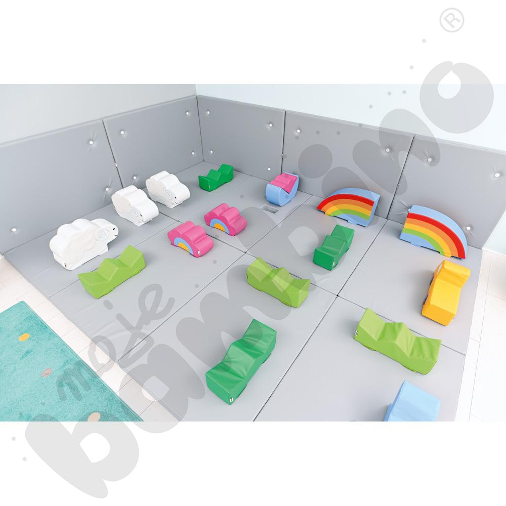 Materac zabezpieczający na ścianę 150 x 100 jasnoszary