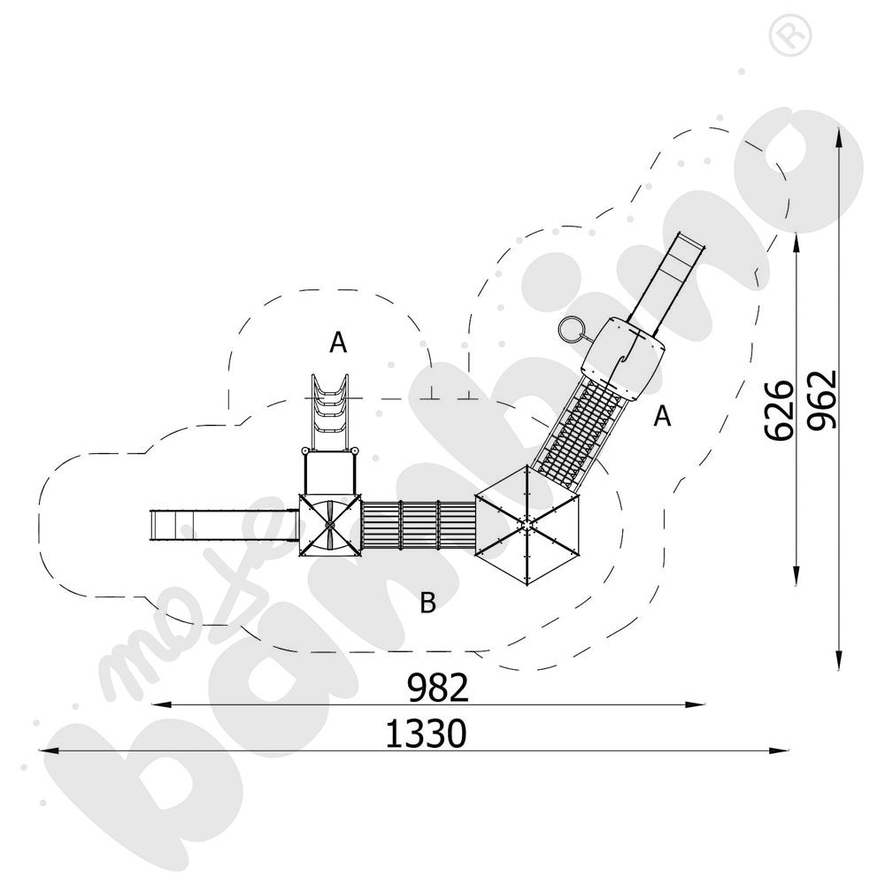 Orbis - baszta 14, drewniane słupy
