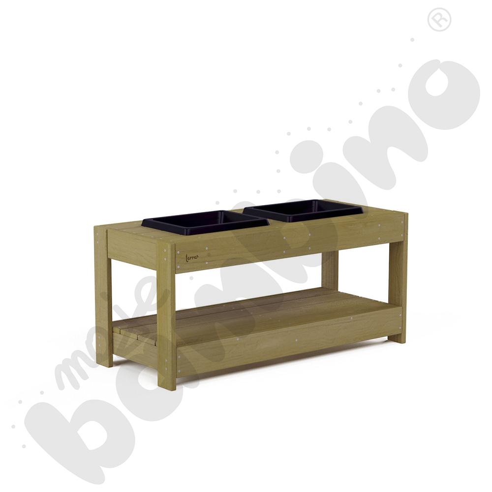 Stolik Terra z 2 pojemnikami, duży z kotwami