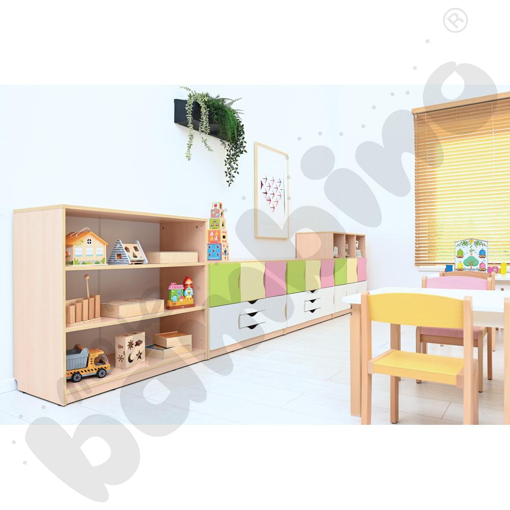 Szafka Feria z półkami średnia, klon jasny