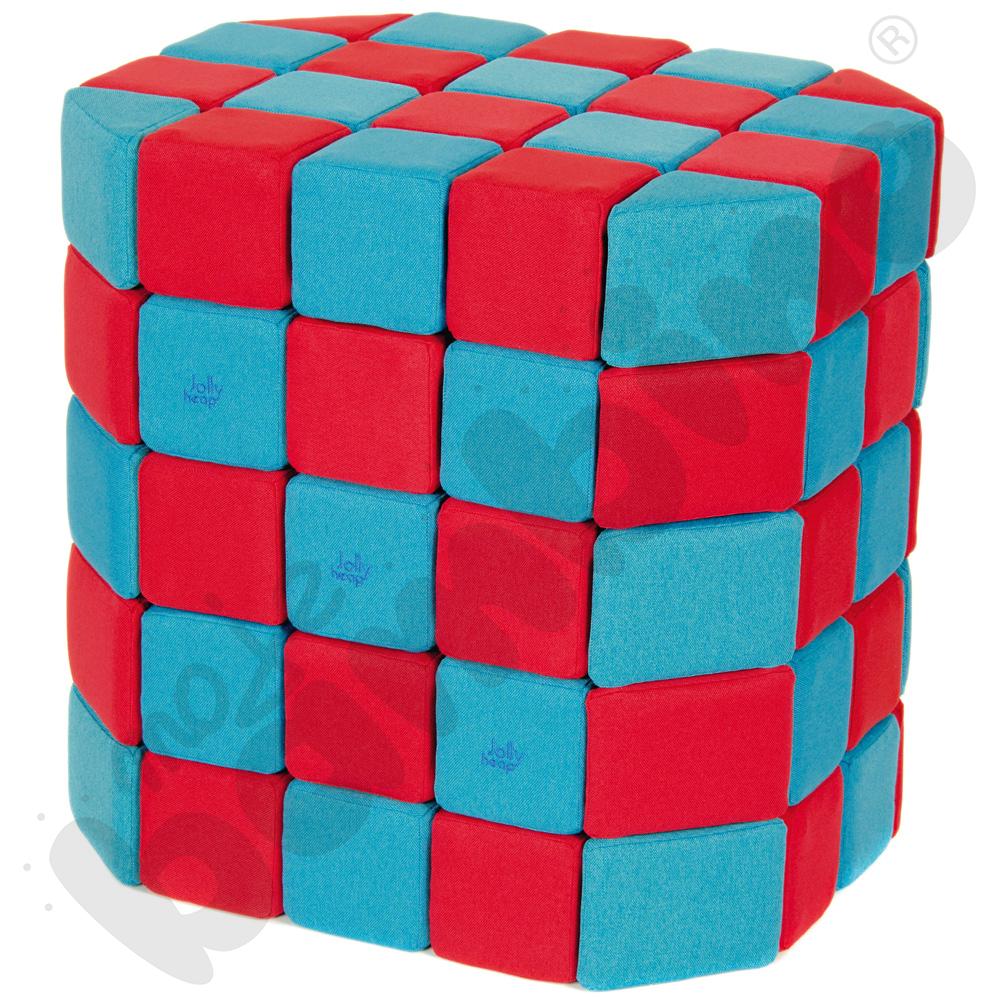 Zestaw klocków JollyHeap - niebiesko-czerwone, 100 szt.