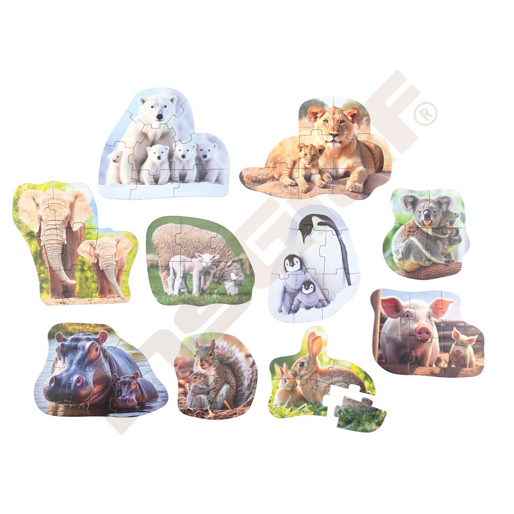 Maxi puzzle - zvířátka a jejich mláďata