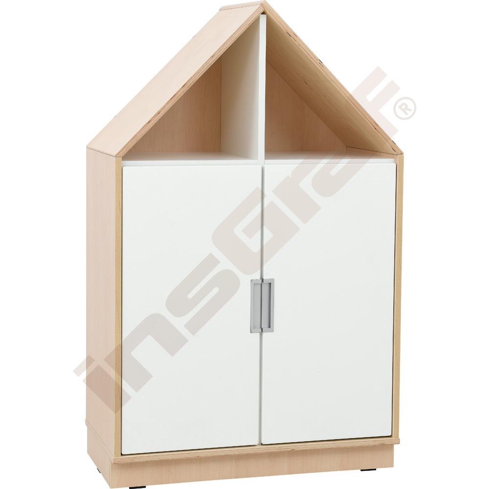 Quadro - skříňka-domeček se 2 policemi, světlý javor