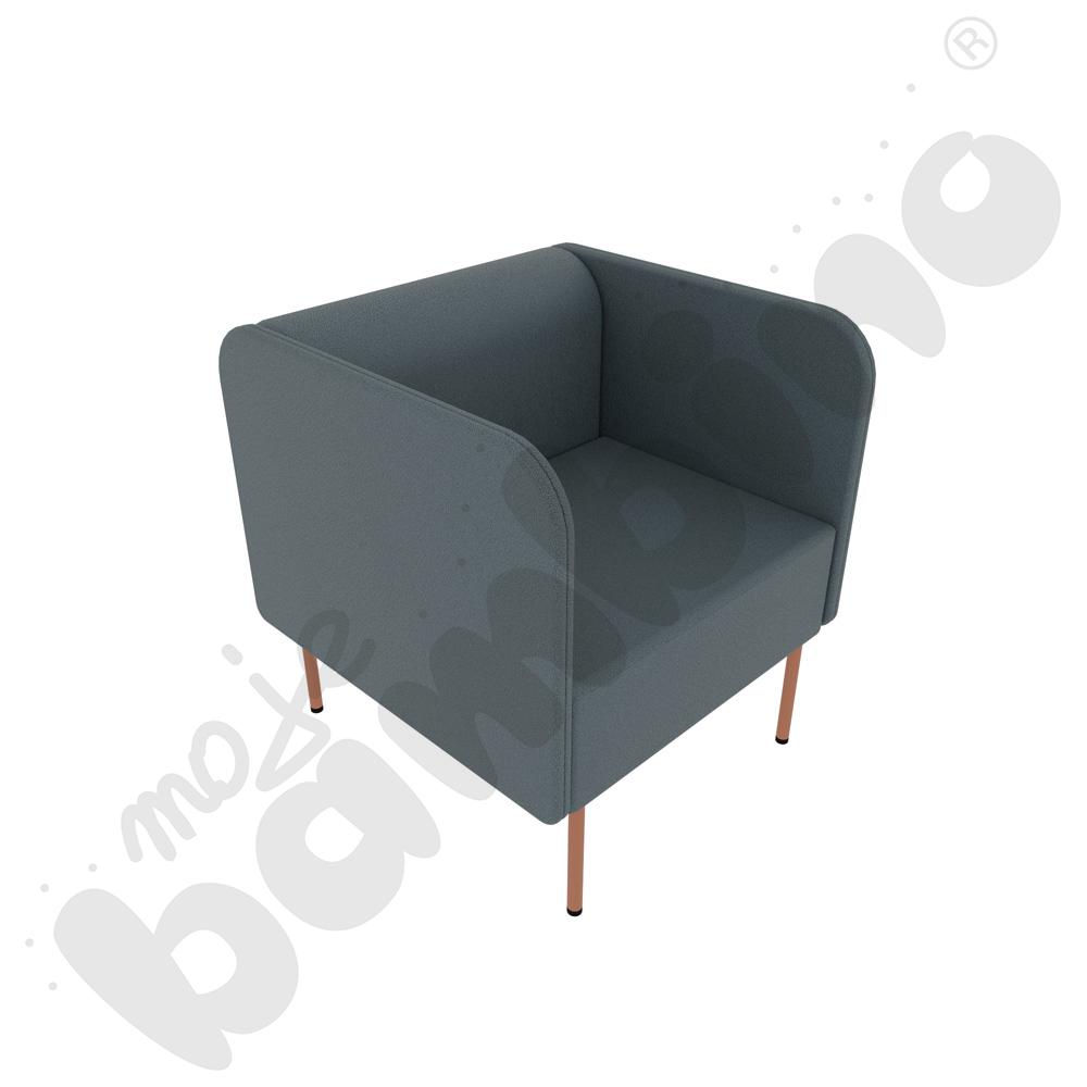 Fotel Versa z plastikowymi stopkami, stelaż łososiowy, tkanina BD13