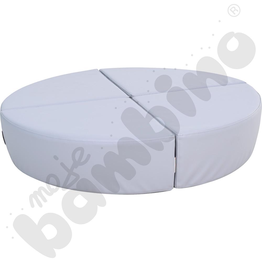 Małe siedzisko 1/4 koła szare