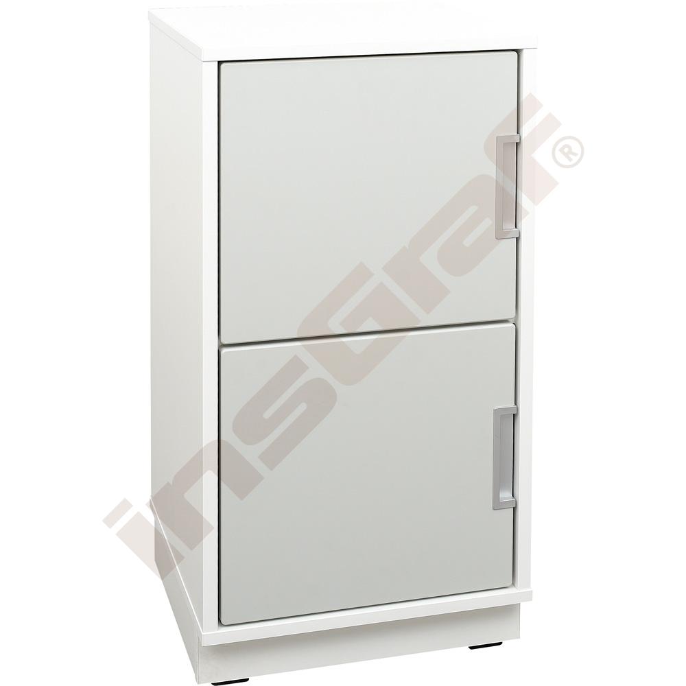 Quadro - stĺpová skrinka M s 1 policou, biela