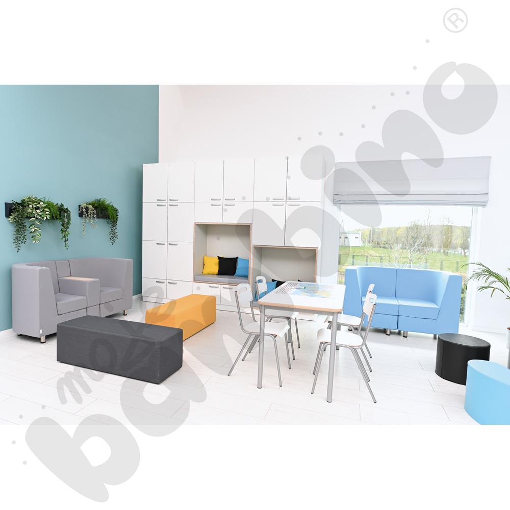 Kanapa Verba 2-osobowa ze stolikiem - szara