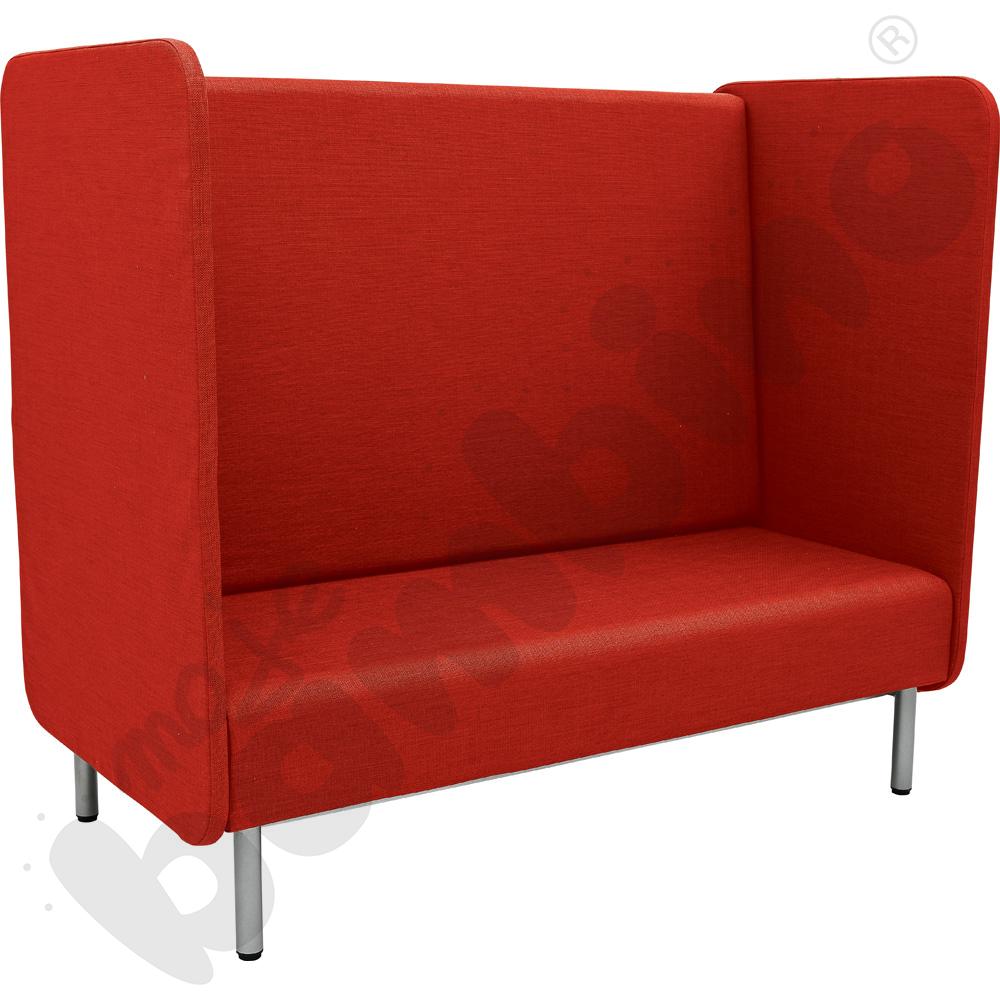 Fotel Inflamea 2 z wysokim oparciem, 3-os. - czerwony