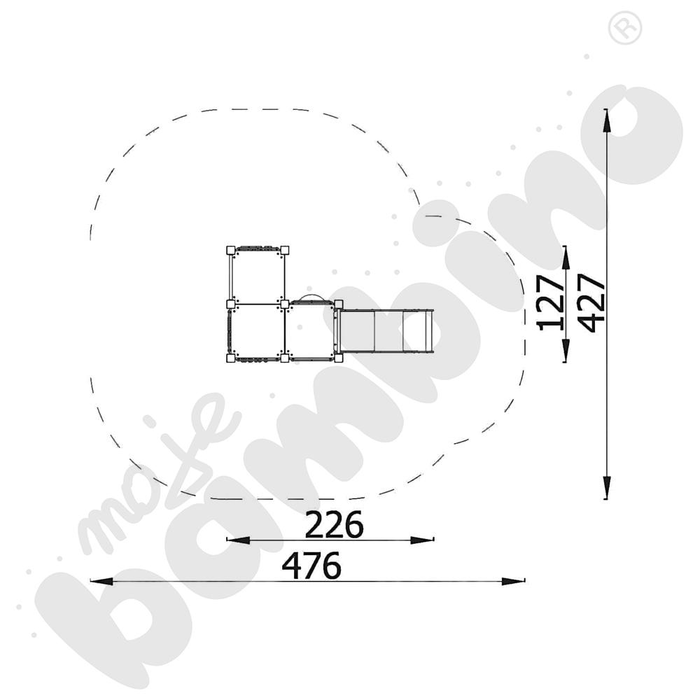 Zestaw Urbi 3, słupy drewniane A