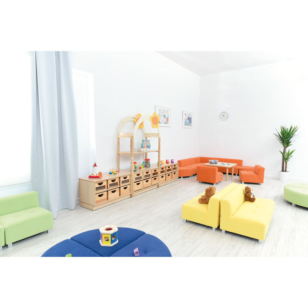 Veľká sedačka Flexi, výška 25 cm - žltá