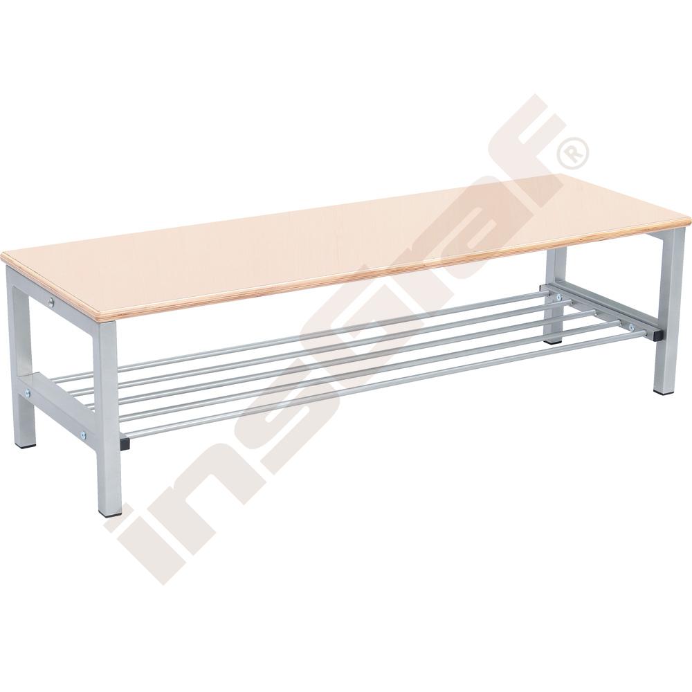 Lavička Flexi k 4 - miestnej šatni, výška 35 cm - javor