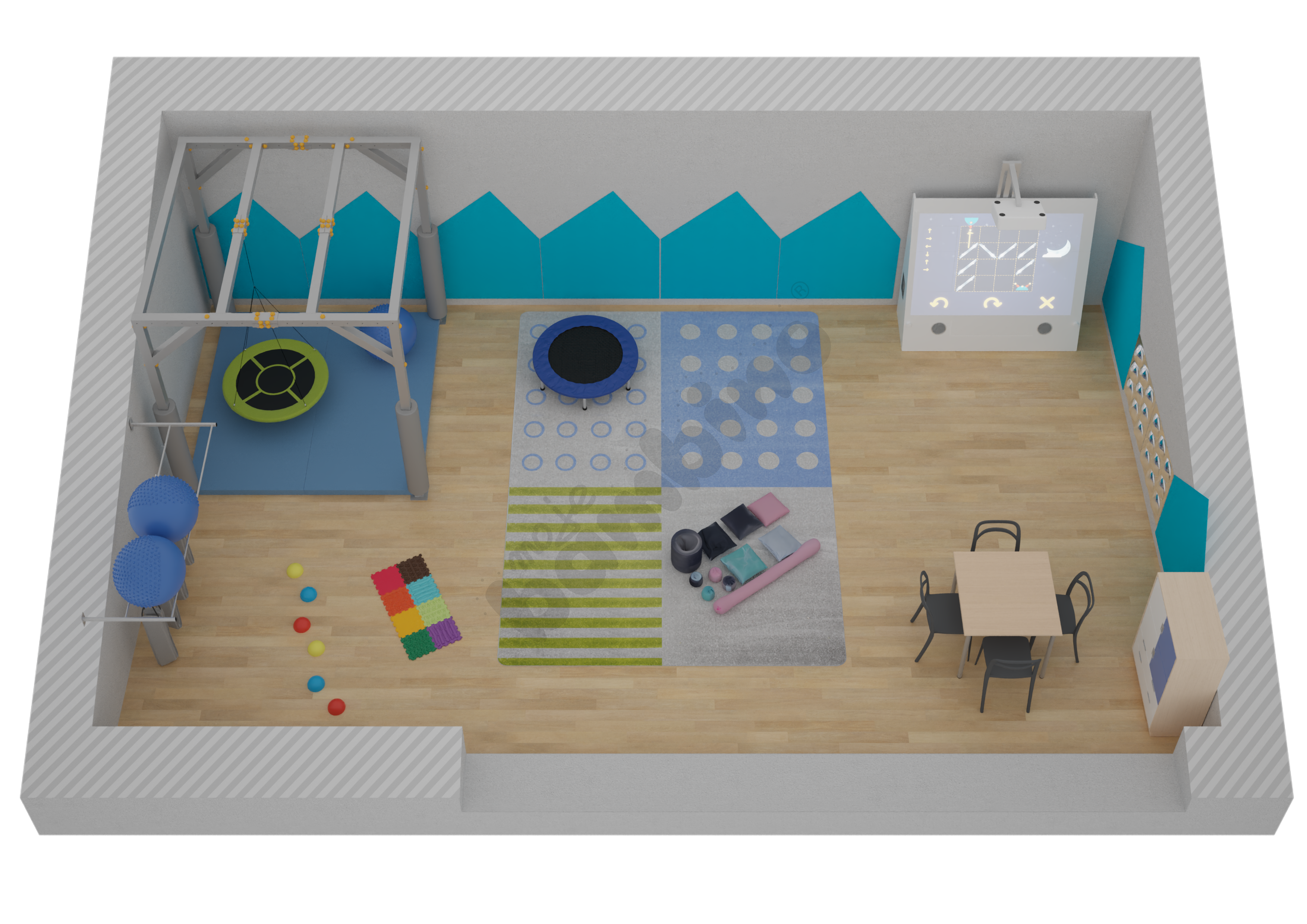 Sala do terapii integracji sensorycznej