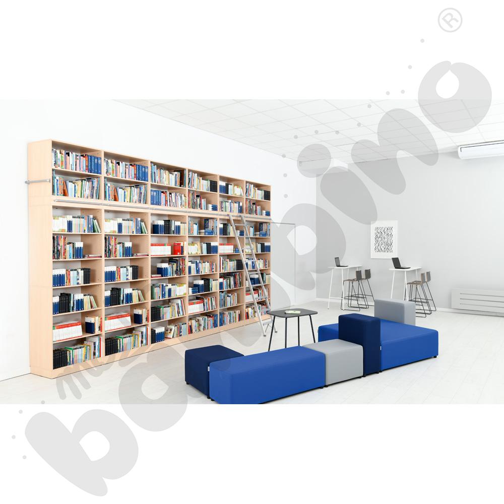 Grande - Wysoki regał z modułem do mocowania drabiny 25 - klon jasny