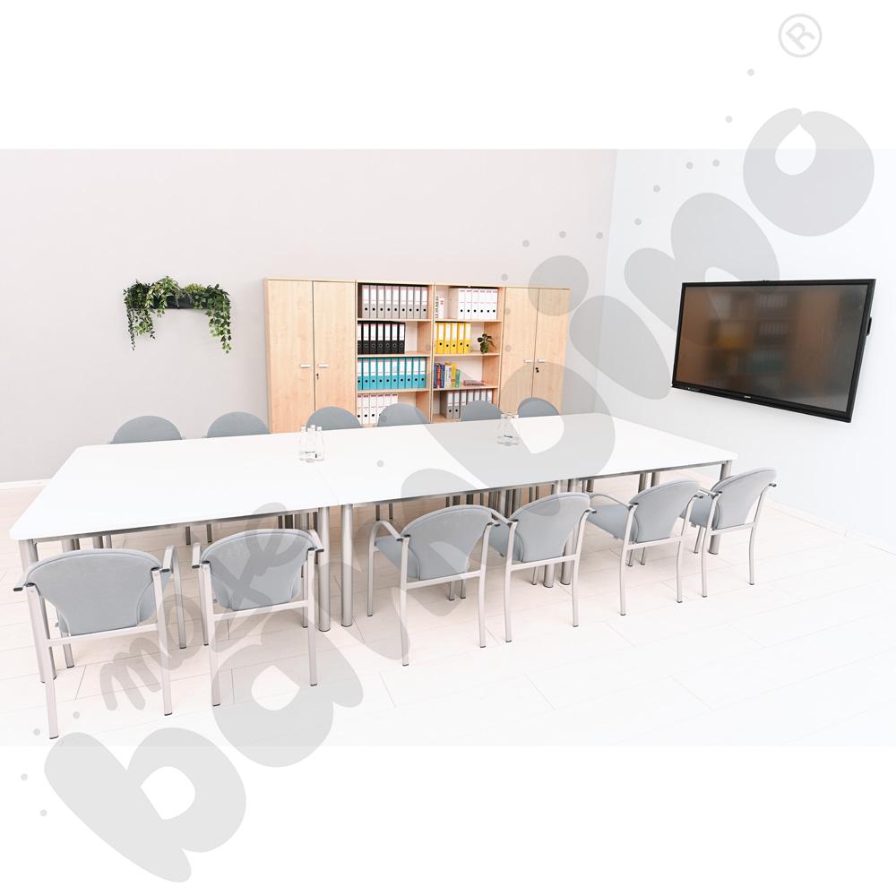 Stół konferencyjny prawy biały