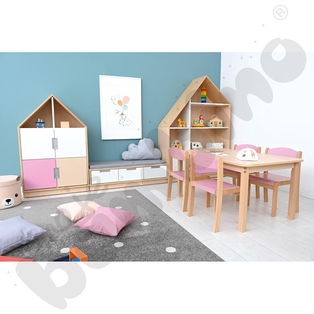 Quadro - szafka domek z 2 półkami, klon jasny