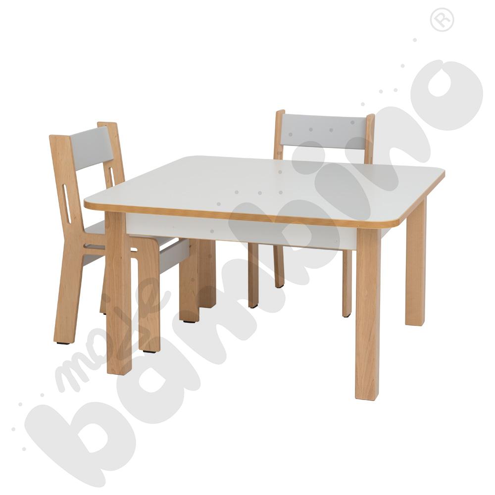 Biały prostokątny blat stołu NEA