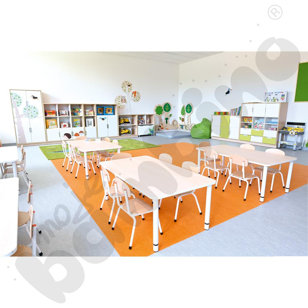 Blat Quadro klon jasny prostokątny, białe obrzeże