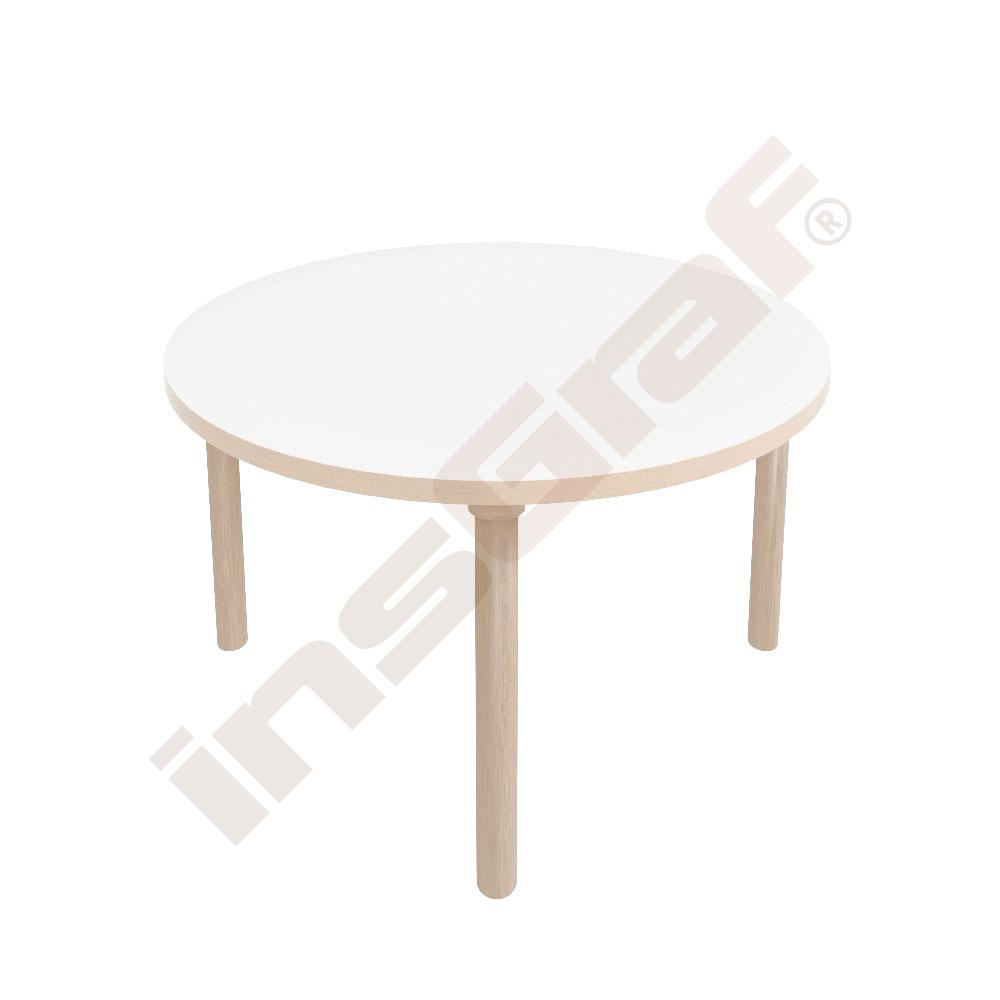 
Marcus Tisch 2, Durchmesser 90 cm, Beine Birke, TH 53 cm - weiß
