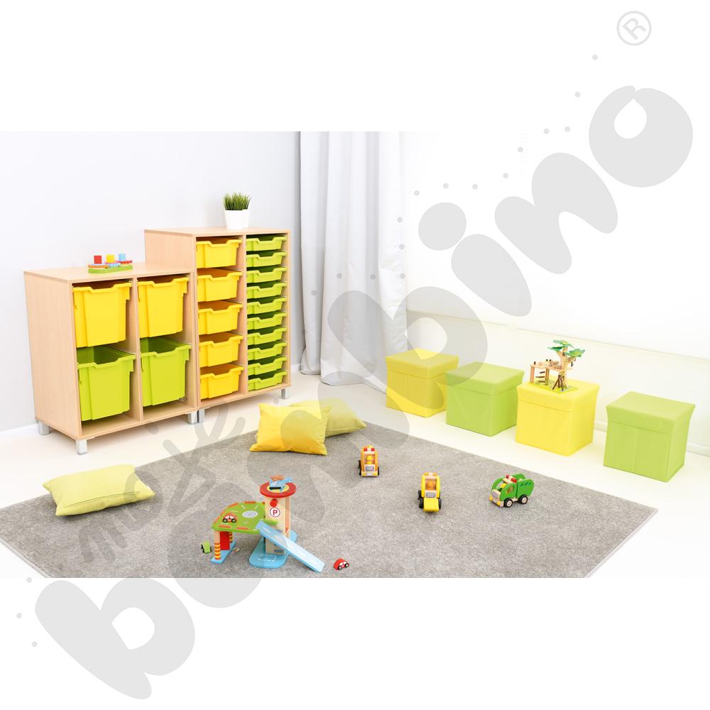 Szafka D na plastikowe pojemniki na nóżkach