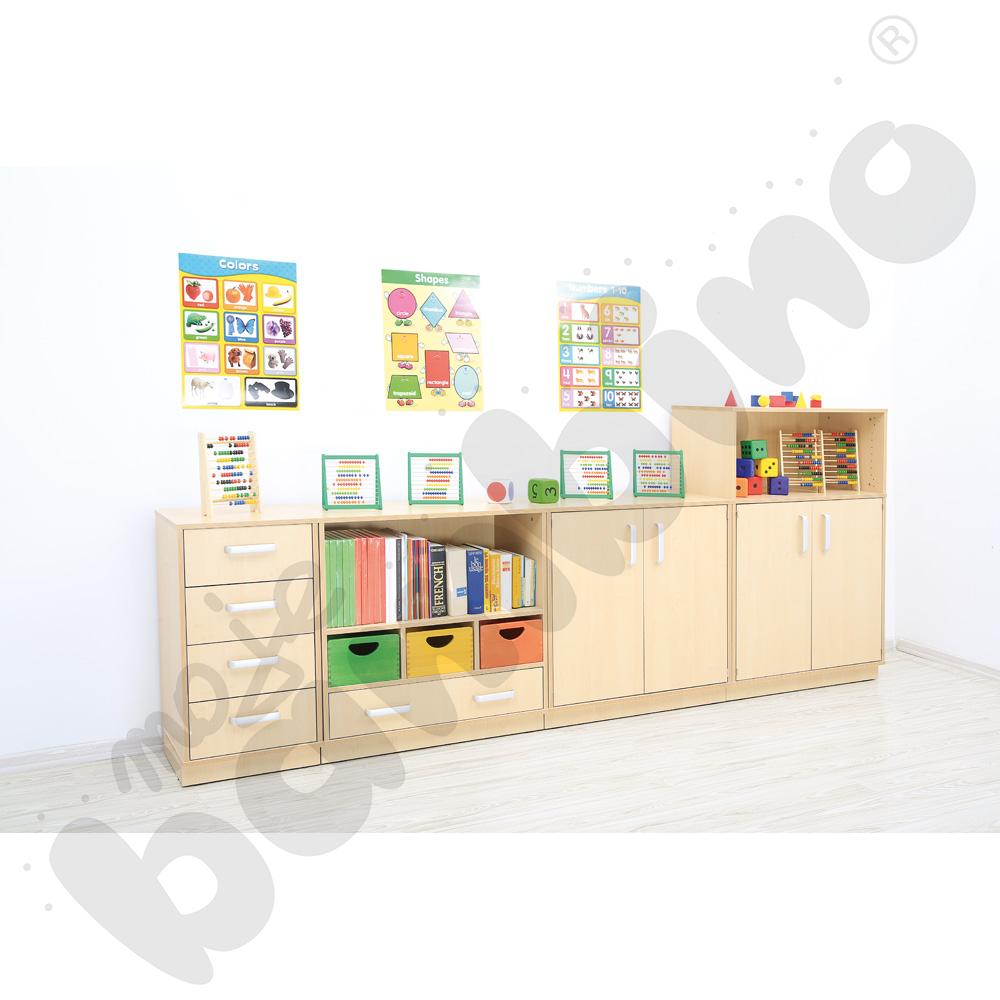 Szafka Flexi-TJ D z przegrodą, klon jasny