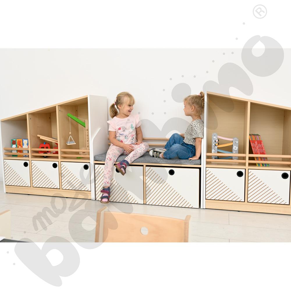 Szafka z siedziskiem FLO biała