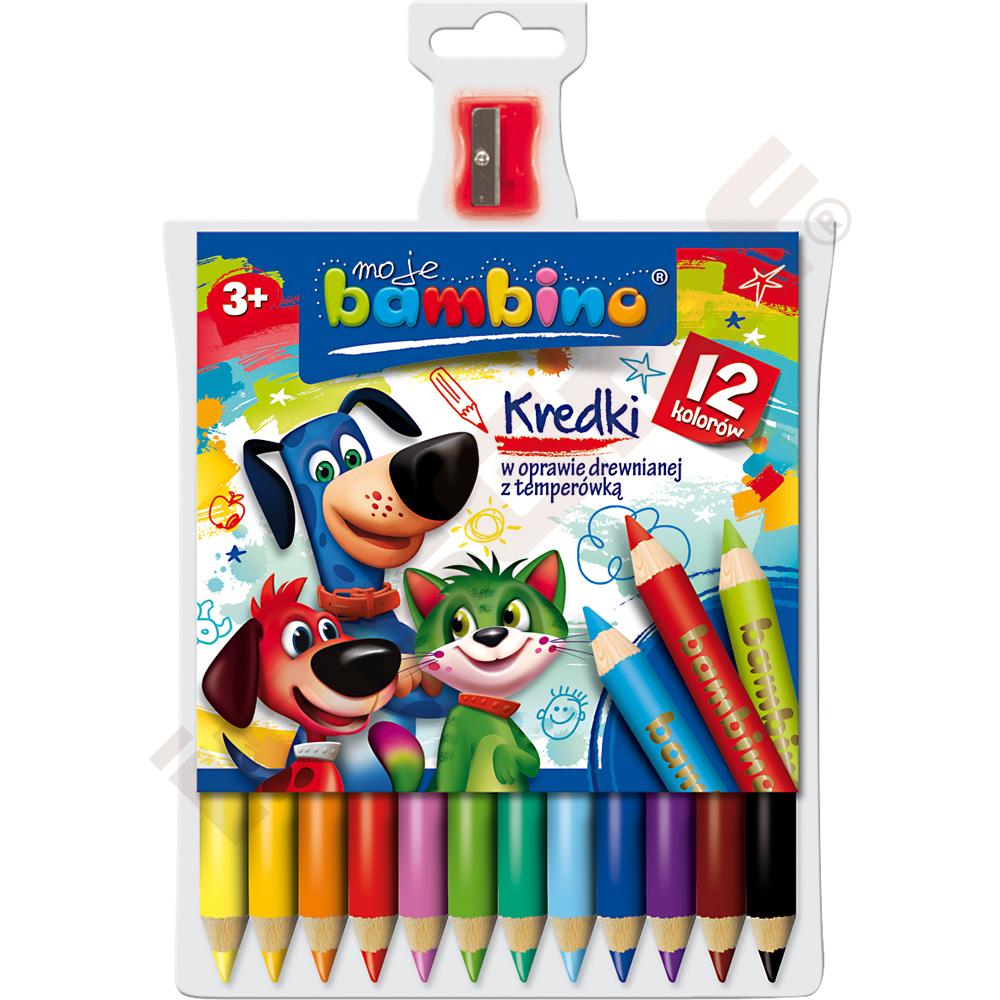 Pastelky Bambino dřevěné 12