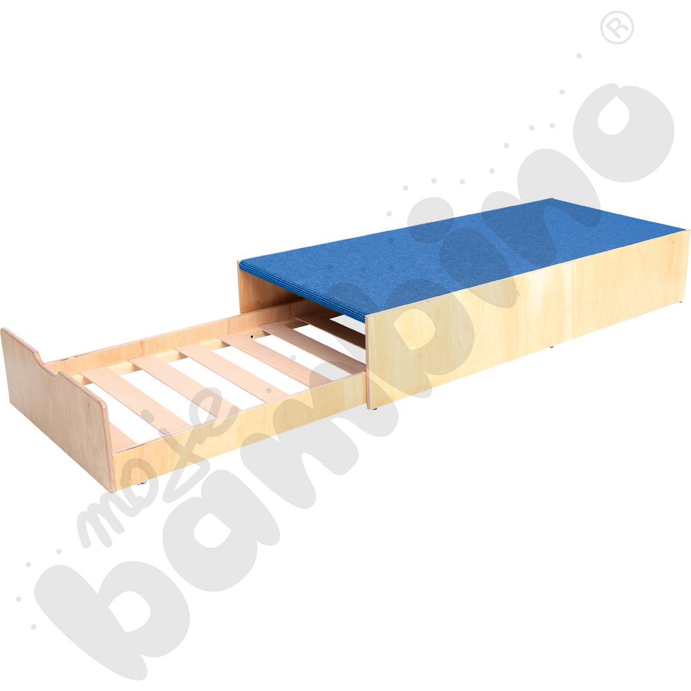 Podest z łóżeczkiem, wys. 30 cm - ciemnoniebieski