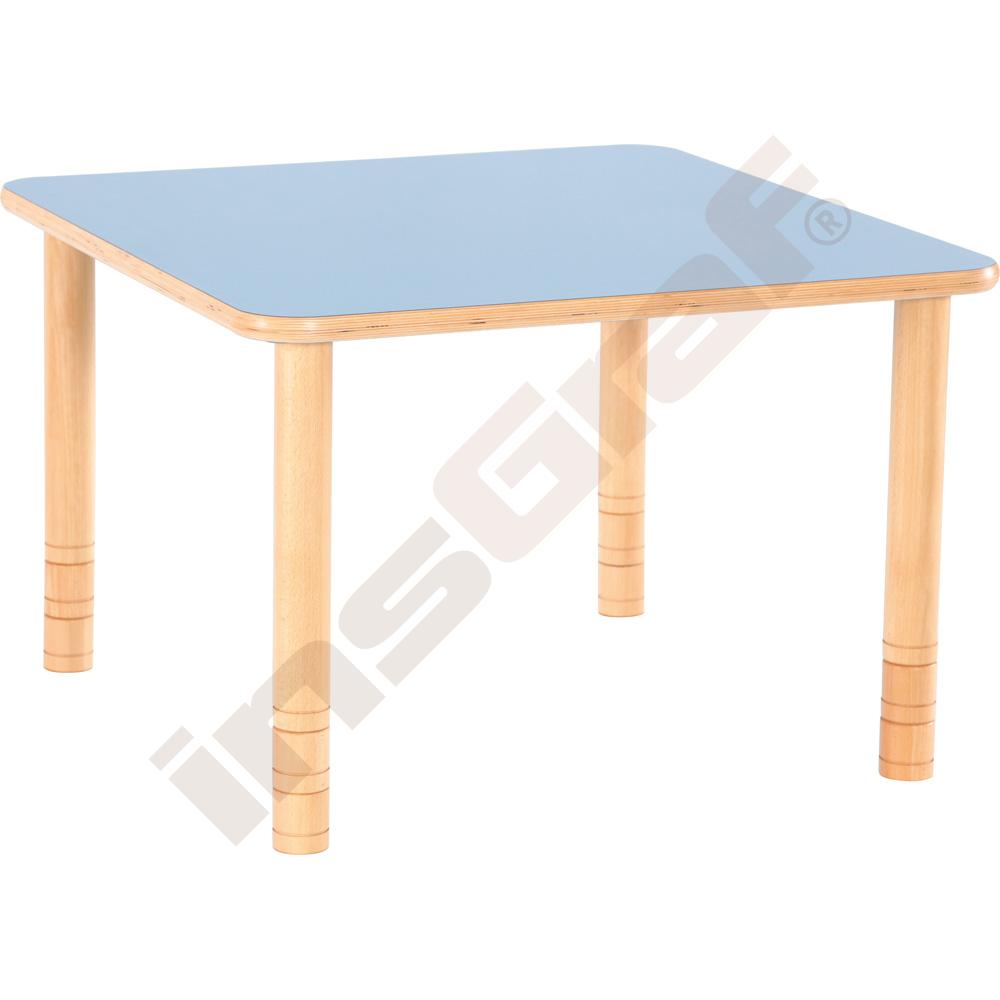 Zpevněný stůl Flexi čtverec - modrý - reg. výšky 64 - 76 cm - k židlím 38 - 46 cm 