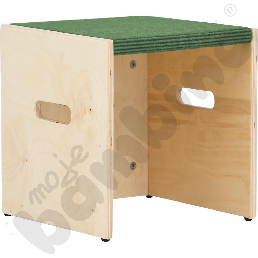 Podest kwadrat z wnęką, wys. 34 cm - ciemnozielony