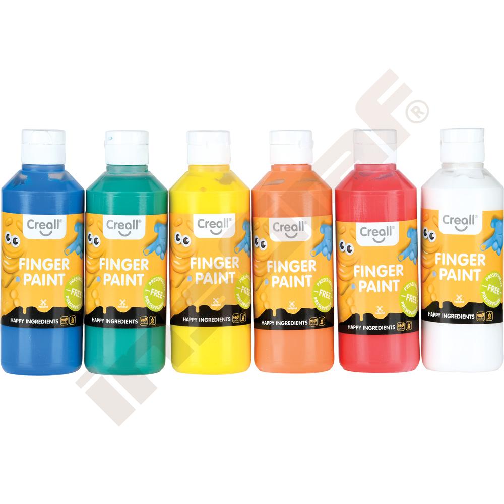 Eko prstové farby, 6 x 250 ml