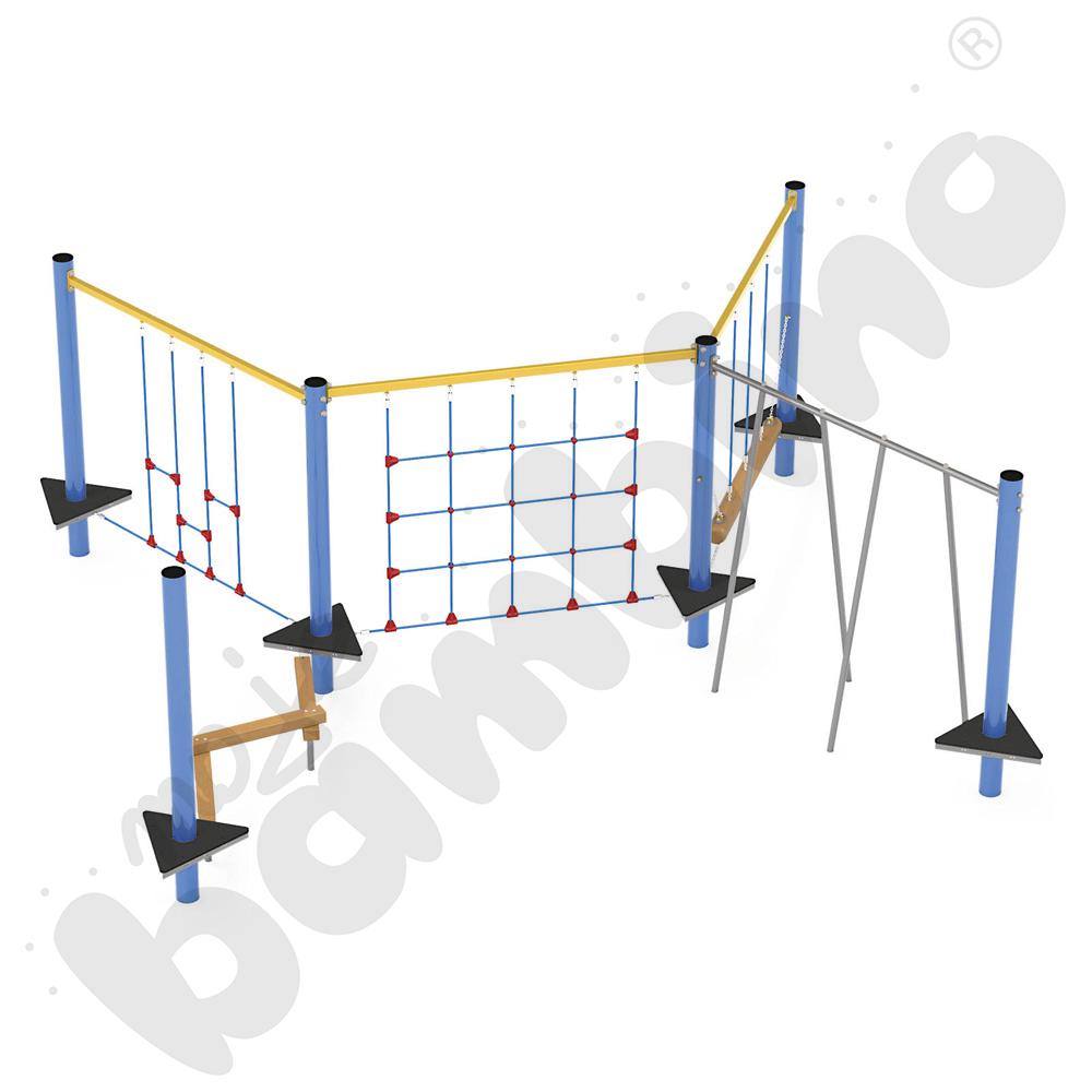 Zestaw Mini park linowy 1, metalowe słupy