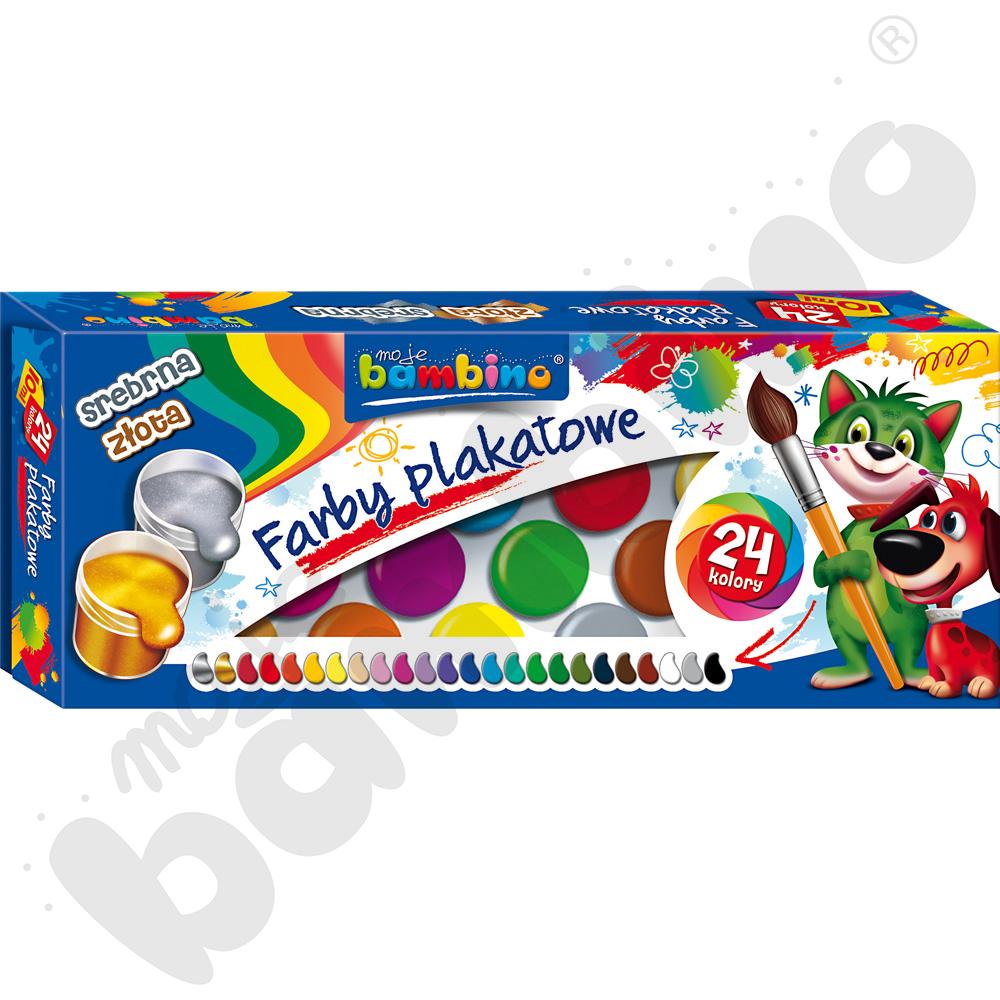 Farby plakatowe 24 kolory