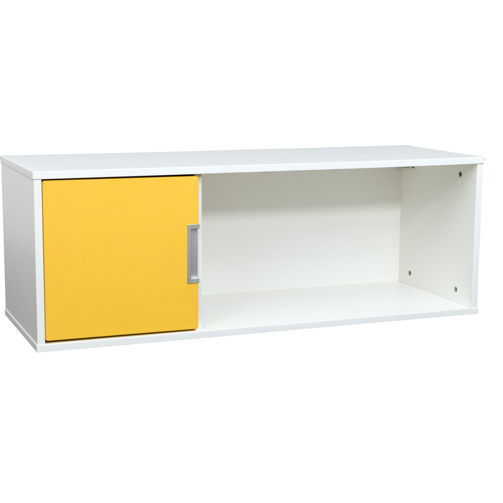 Quadro - široká závesná skrinka - ľavá, biela