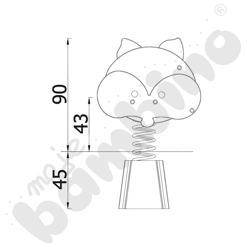 Sprężynowiec Szop na podstawie betonowej