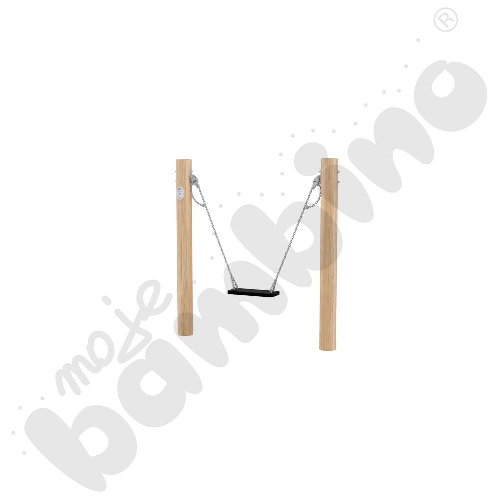 Huśtawka Robinio na słupach, zawiesie proste