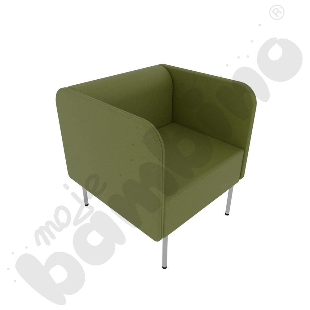 Fotel Versa z filcowymi stopkami, stelaż jasnoszary, tkanina BD17