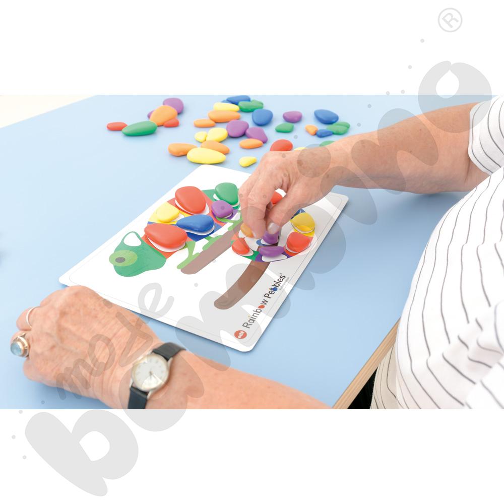 Tęczowe kamyczki do zabaw kreatywnych