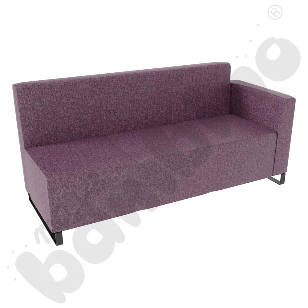 Sofa Universum 3-os. wys. 82 cm, bok niski prawy, tkanina RO13