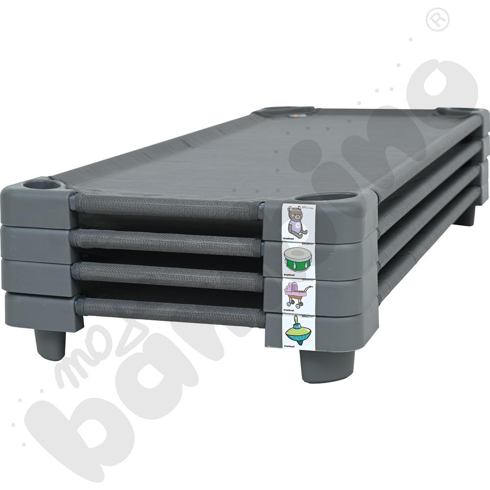 Łóżeczko przedszkolne szare