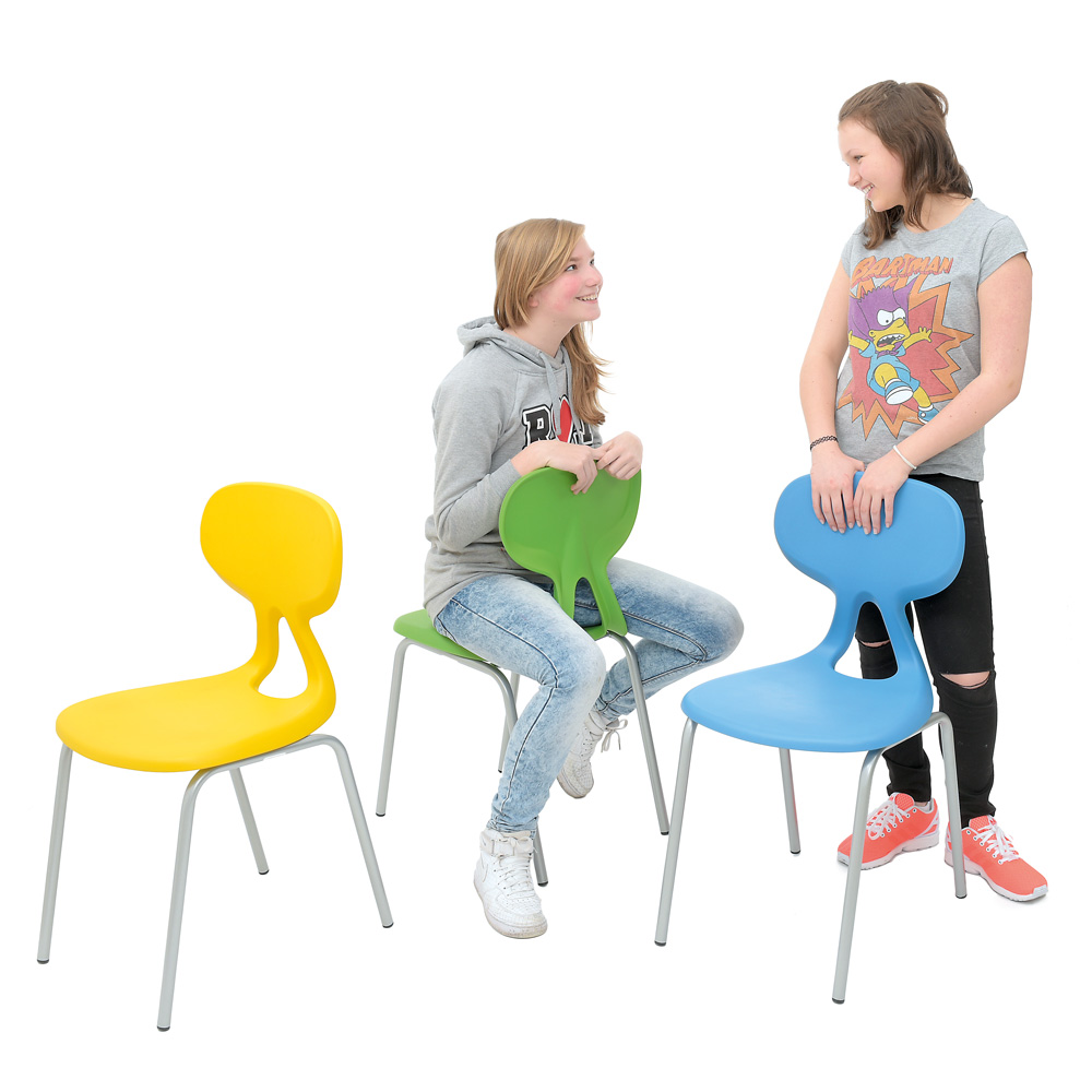 Stolička Colores veľ. 6, výška 46 cm - k stolom 76 cm - zelená