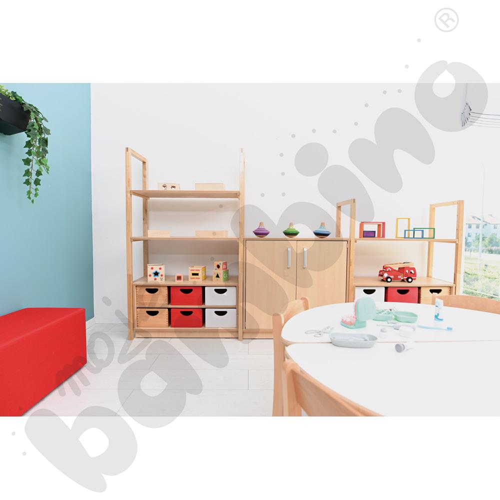 Szafka Flexi M z 1 półką na cokole, brzoza