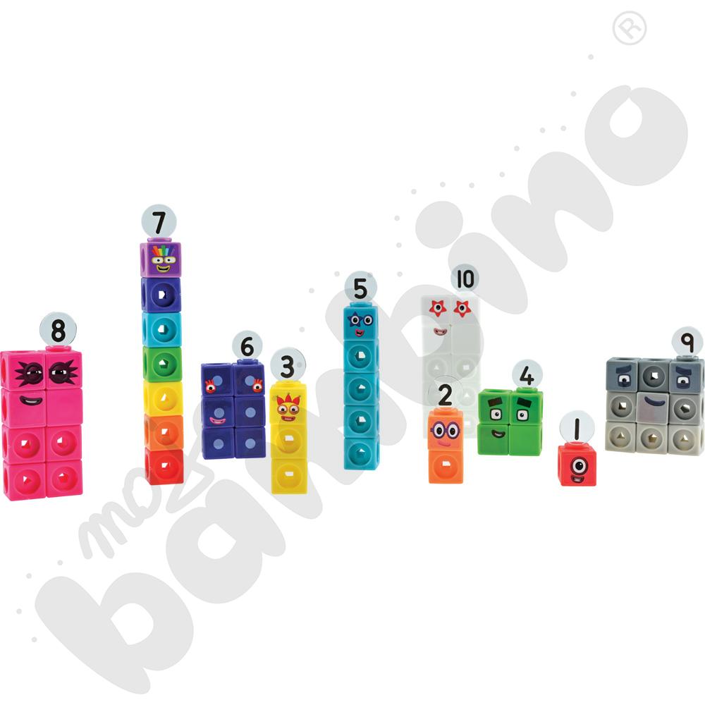 Kostki matematyczne z kartami działań 1-10 