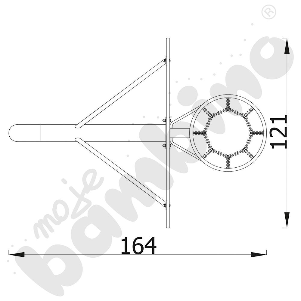 Słup z koszem do koszykówki